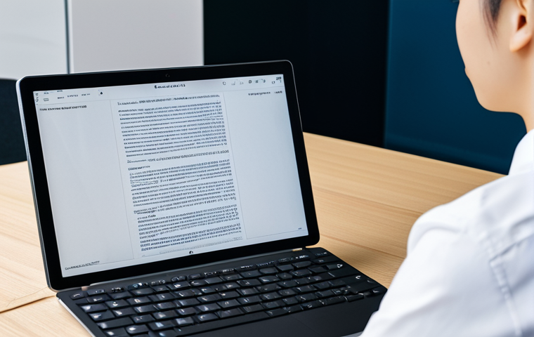 A professional Japanese legal scrivener (司法書士) in a modest business suit, seated at a modern desk in a sleek, well-lit office. The scrivener is looking at a large monitor displaying complex data analysis and AI-generated insights, with one hand resting near a tablet showing additional digital documents. Traditional legal texts are neatly stacked on the side, symbolizing the integration of modern and traditional practices. The atmosphere is forward-thinking and efficient. professional photography, high resolution, soft lighting, natural pose, perfect anatomy, correct proportions, well-formed hands, proper finger count, natural body proportions, safe for work, appropriate content, fully clothed, professional dress, modest clothing.