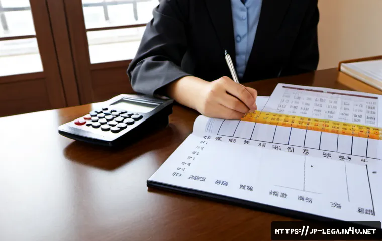 법무사 시험의 예상 커트라인 점수 - Photorealistic Japanese legal examination study scene, a focused adult candidate at a clean wooden d...