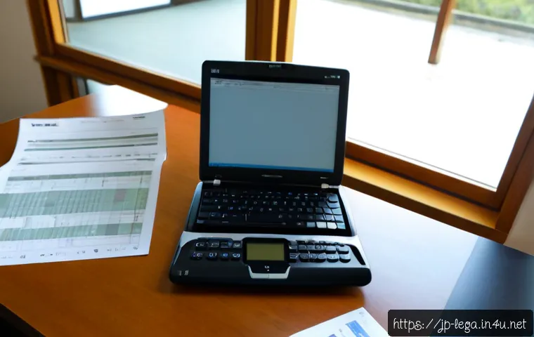 법무사 초보자를 위한 실무용 프로그램 추천 - Photorealistic Japanese legal scrivener beginner at a clean modern desk, comparing a laptop with a s...